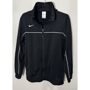 Nike Team Dri-Fit Track Jacket-Full Zip-Men’s Large-Black/White Piping